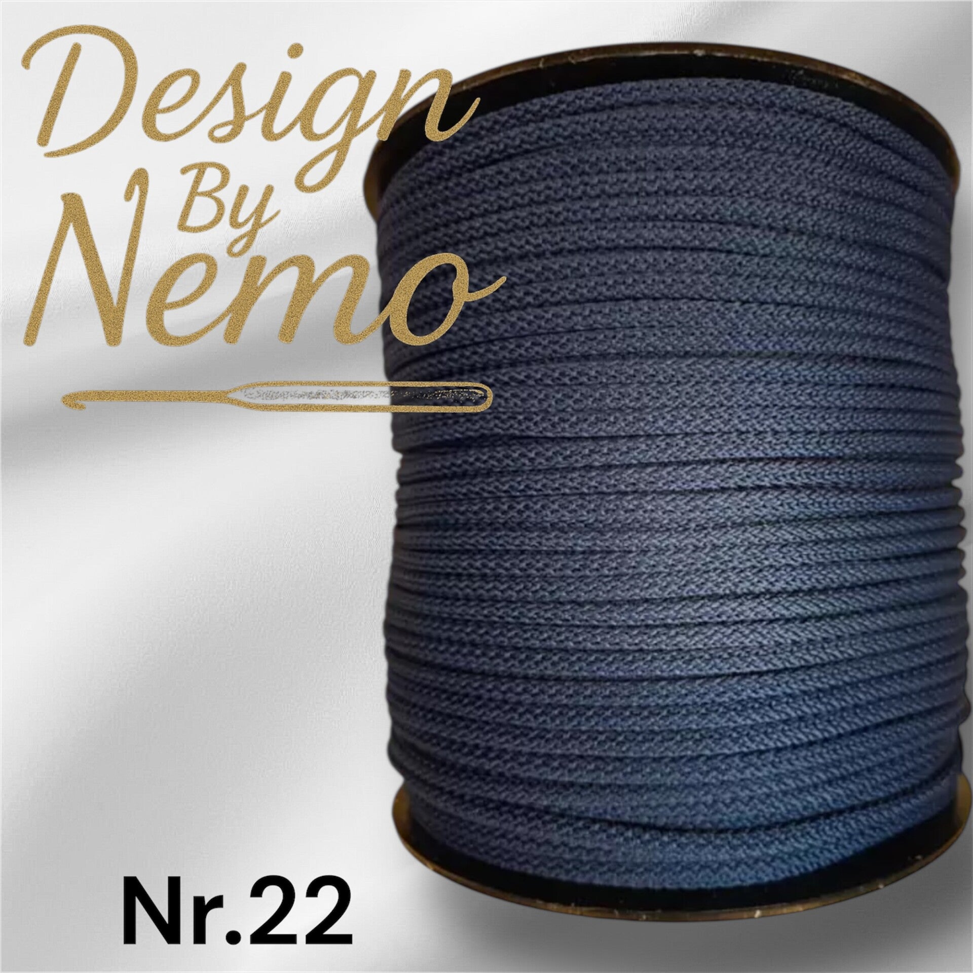 Farge.22 Jeansblå 5-6mm tråd