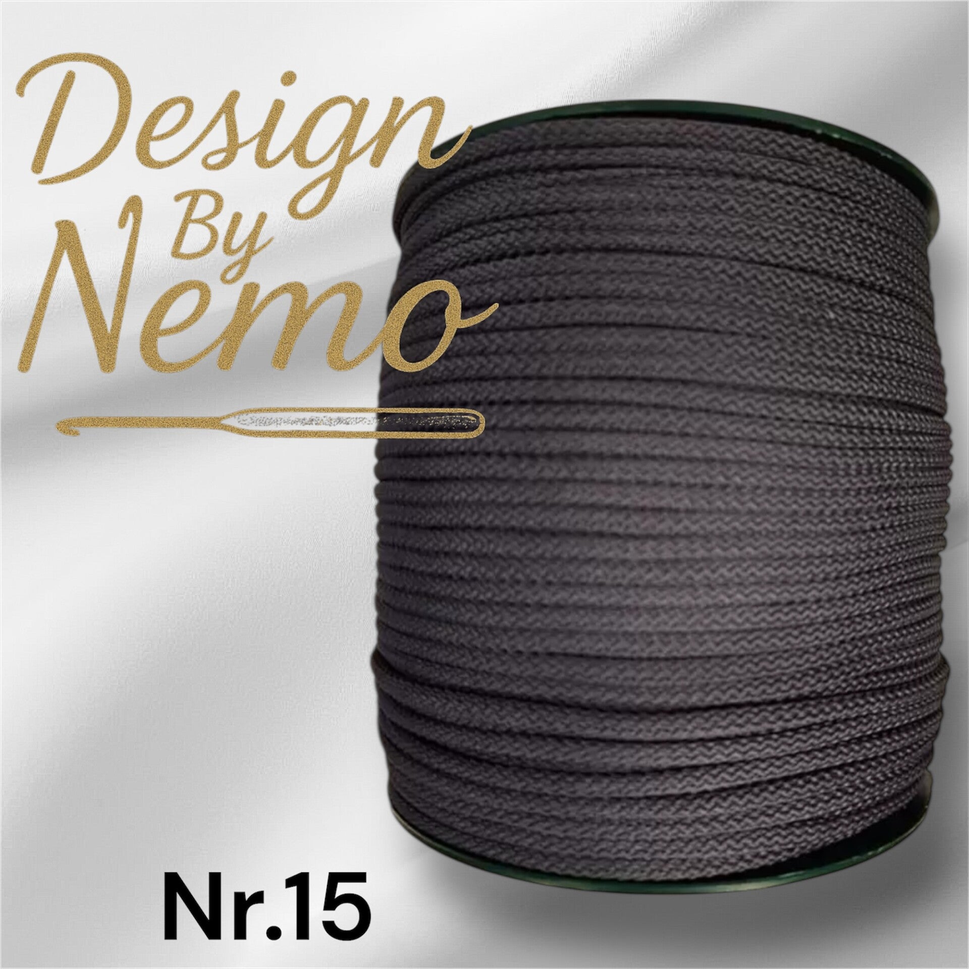 Farge.15 Mørk Grå 5-6mm tråd