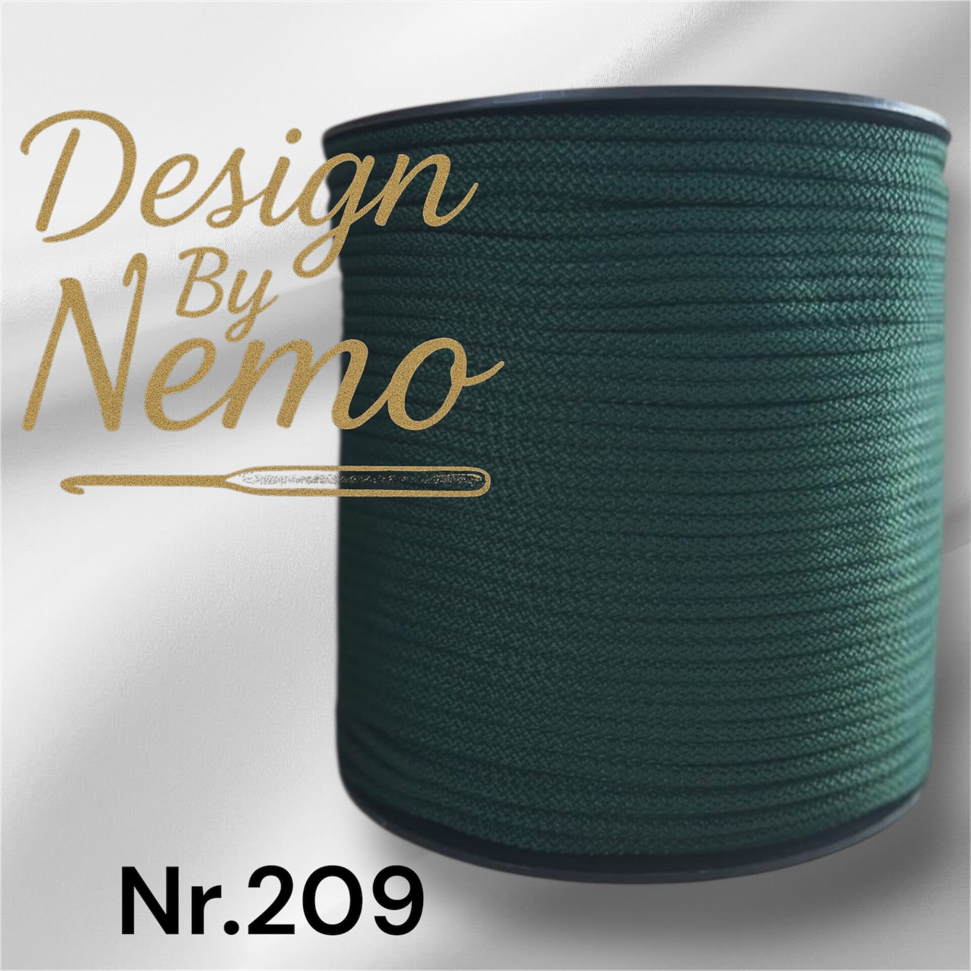 Farge.209 Flaskegrønn 5-6mm Blank Tråd