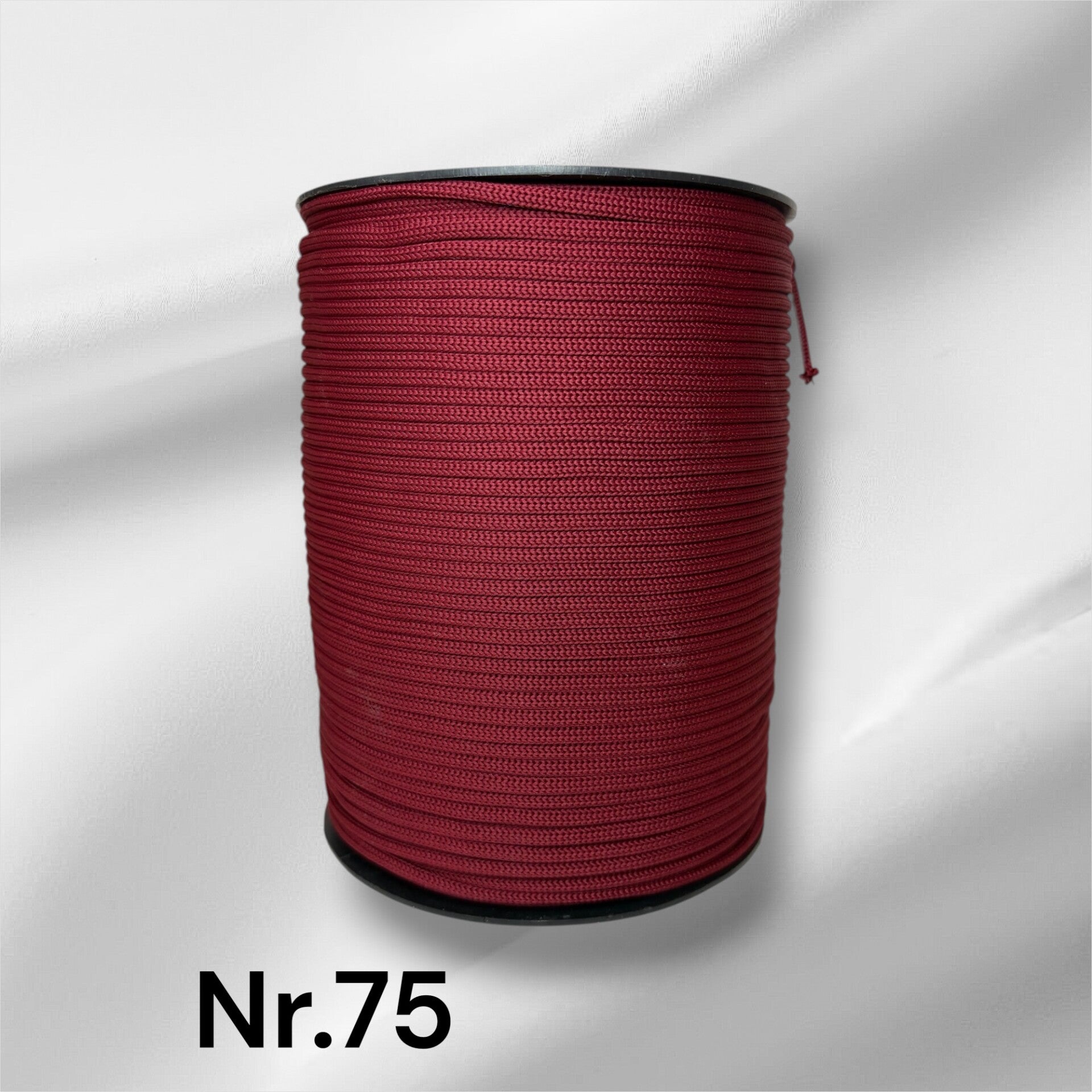 Nr.75 Vinrød 4mm flat tråd