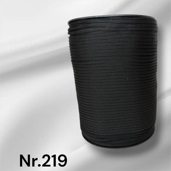 Nr.219 Sort Blank 4mm flat tråd