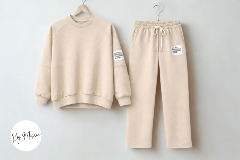 Beige meisjes jogging set - Comfort & Stijl