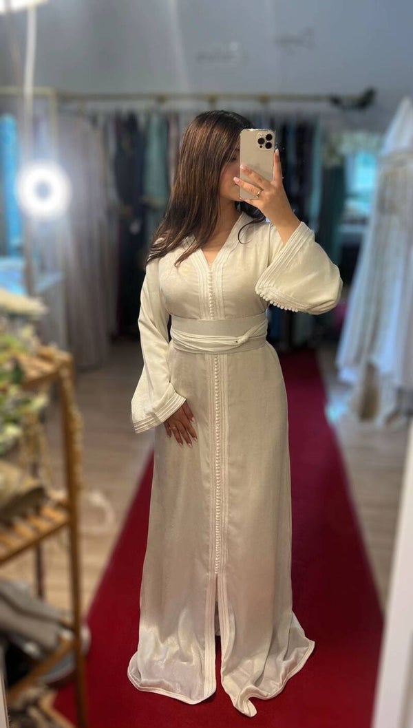 Kaftan in Perlmuttoptik