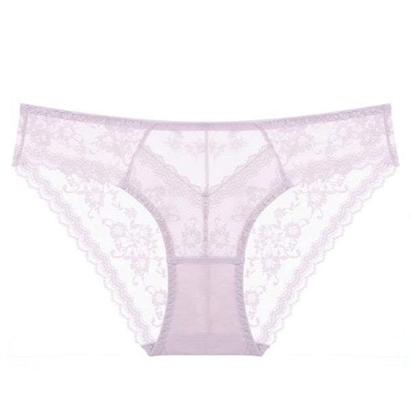 French Sexy Ultra-Thin Breathable Jacquard Lace Butt-Lifting Low-Waist Bikini