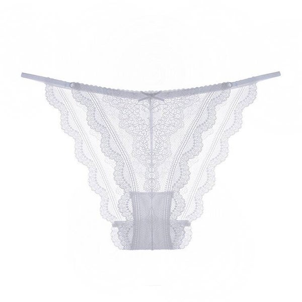 Sexy French Ultra-Thin Breathable Lace Cotton Crotch Low-Waist Tanga