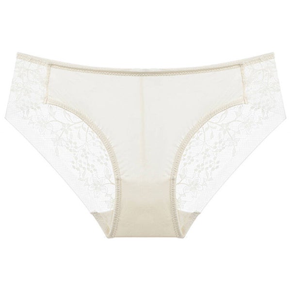 French Sexy Ultra-Thin Breathable Smooth Embroidered Lace Butt-Lifting Low-Waist Bikini