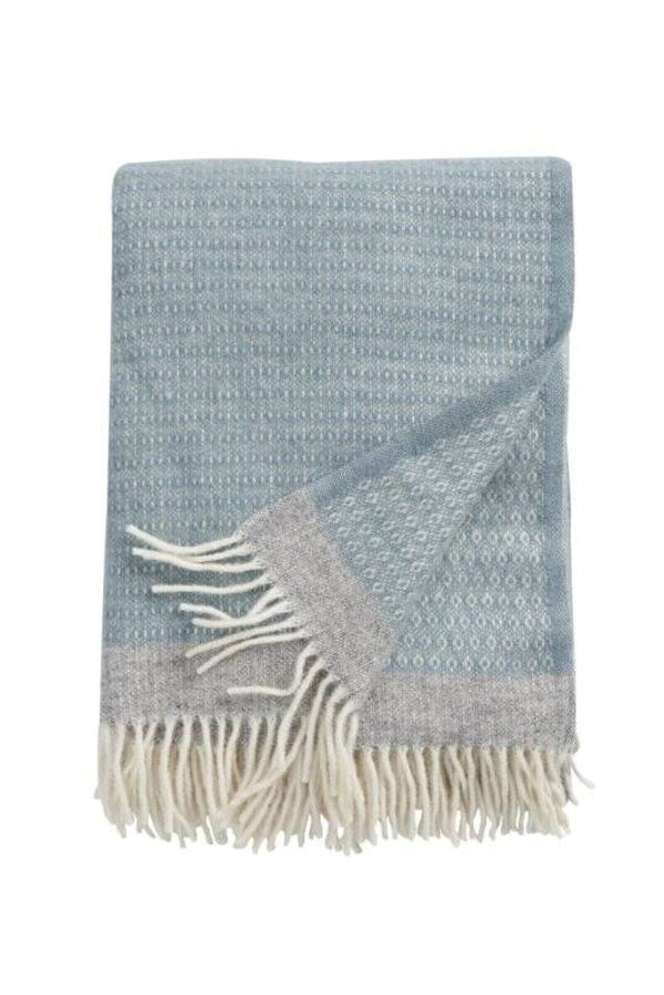 Klippan Plaid wol Harald Dusty Blue