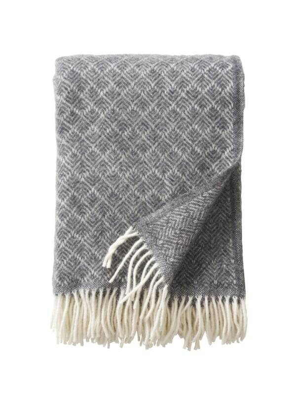 Klippan Plaid wol Pampas Grijs