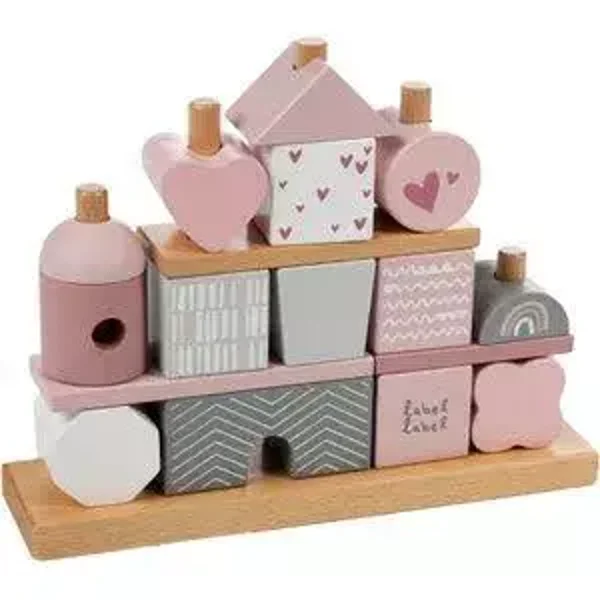 Label Label - Stacking blocks - Roze