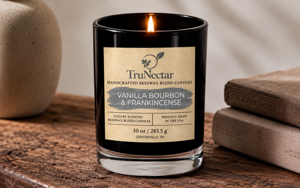 Vanilla Bourbon & Frankincense Beeswax Blend Candle