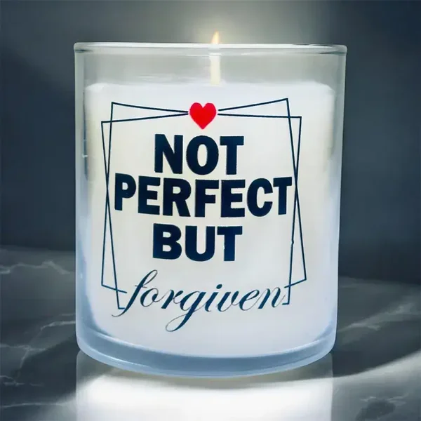 Not Perfect but Forgiven Candle