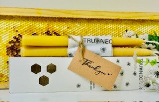 Beeswax Taper Candles- Set of 4