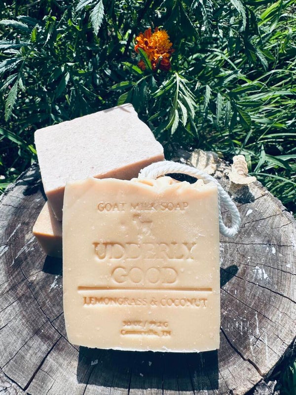 "Udderly Good" Natural Handmade Soap on a Rope
