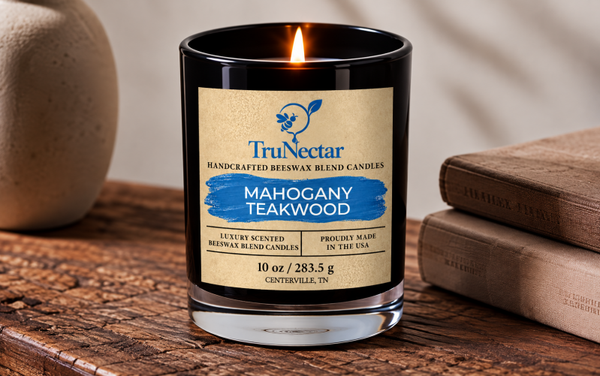 Mahogany Teakwood Beeswax Blend Candle