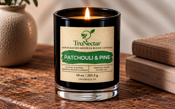Patchouli & Pine Beeswax Blend Candle