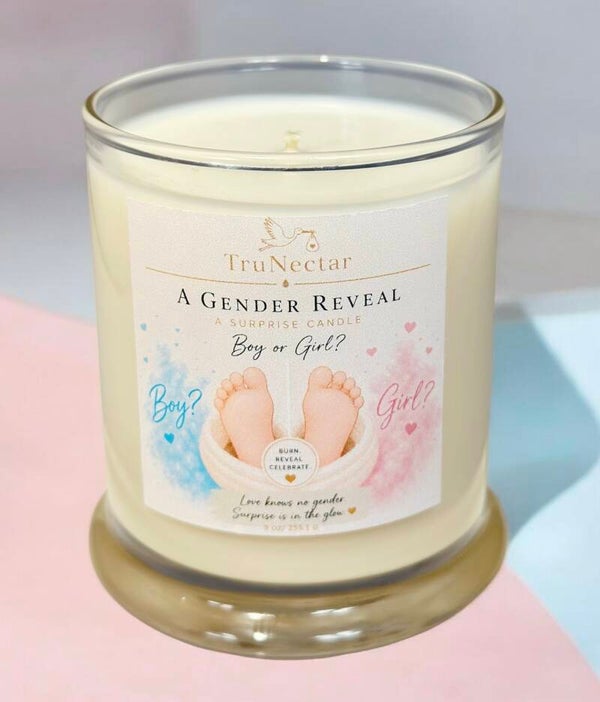 Baby Gender Reveal Candle