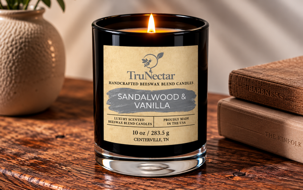 Sandalwood & Vanilla Beeswax Blend Candle