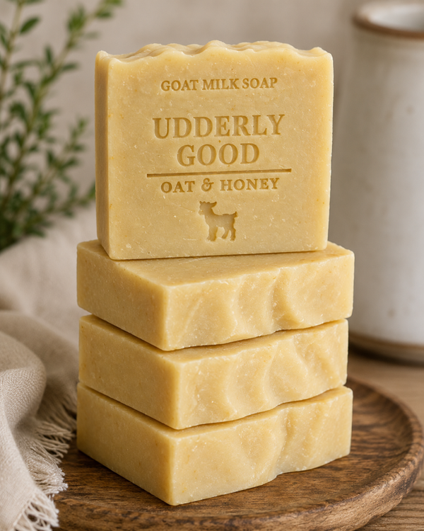 "Udderly Good" Natural Handmade Soap on a Rope