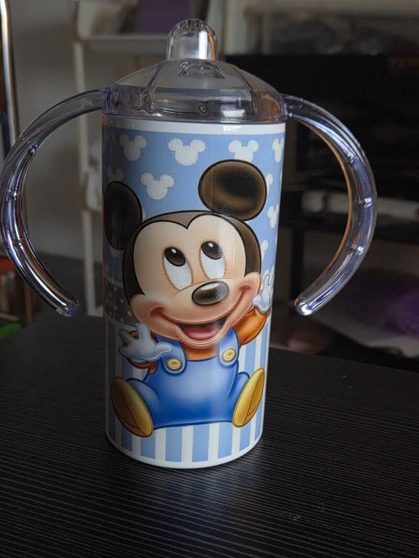 Customized blue boy mouse sippy cup