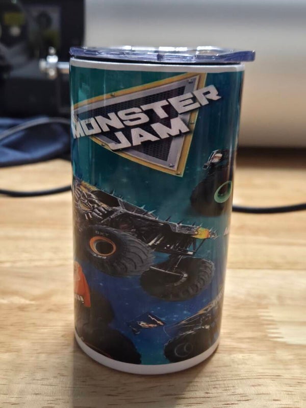 Customized monster truck 12oz tumblers