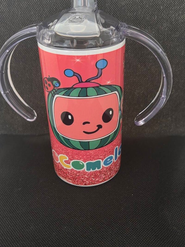 Pink melon sippy cup