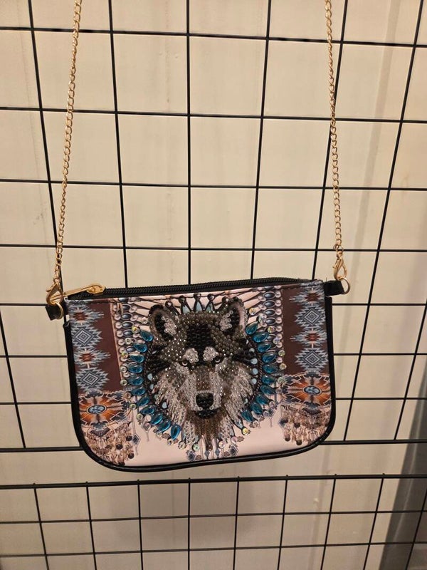 Wolf cross shoulder bag