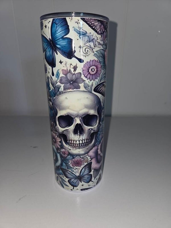 20oz skull tumbler