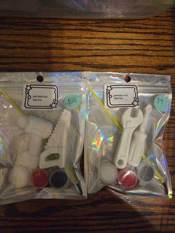 Paintable tool figurine kits