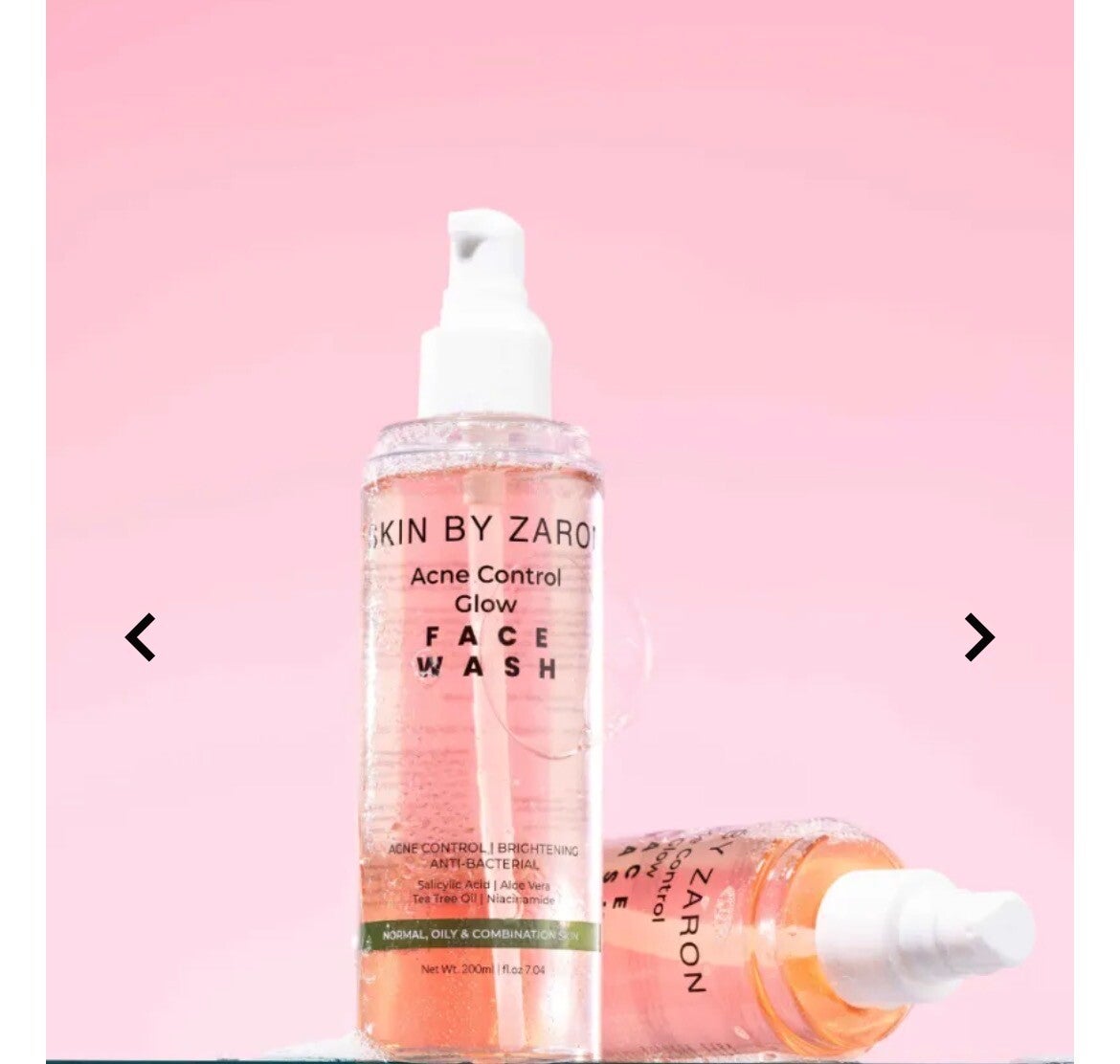 Skin By Zaron Acne Control Glow Face Wash. 7.04 FL. OZ. ( 200 mL )