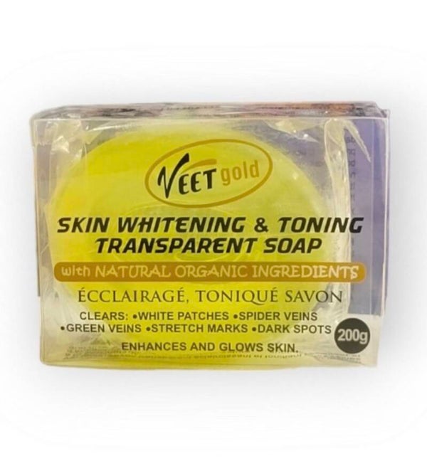 Veetgold Skin Whitening & Toning Transparent Soap 200g