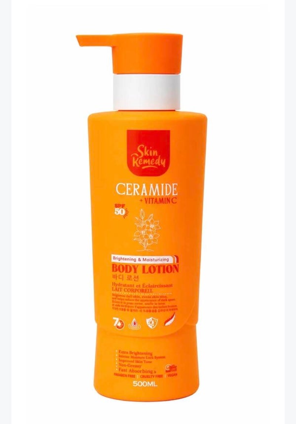 Skin Remedy Ceramide + Vitamin C Brightening & Moisturizing Body Lotion (500ml)