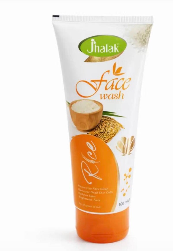 Jhalak Rice Face Wash - Glowing & Exfoliating Formula (100ml)