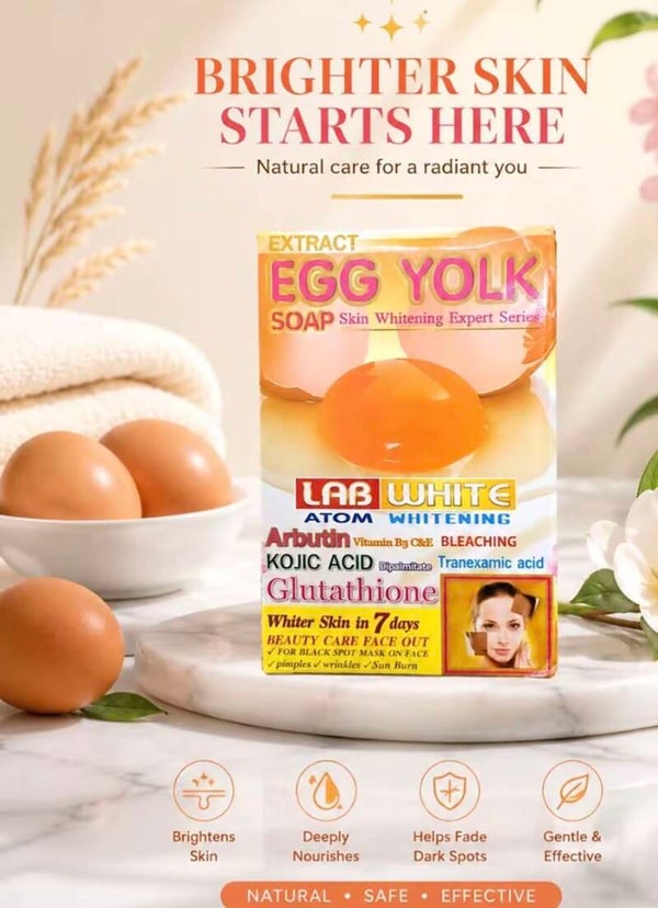 🌟 Lab White Atom Whitening Egg Yolk Soap (Skin Whitening Expert Series)