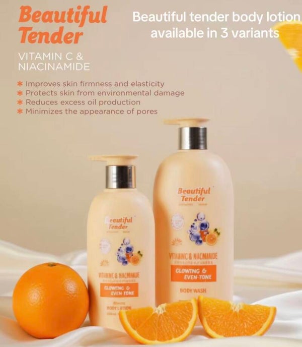Beautiful Tender Vitamin C & Niacinamide Body Lotion (500ml)