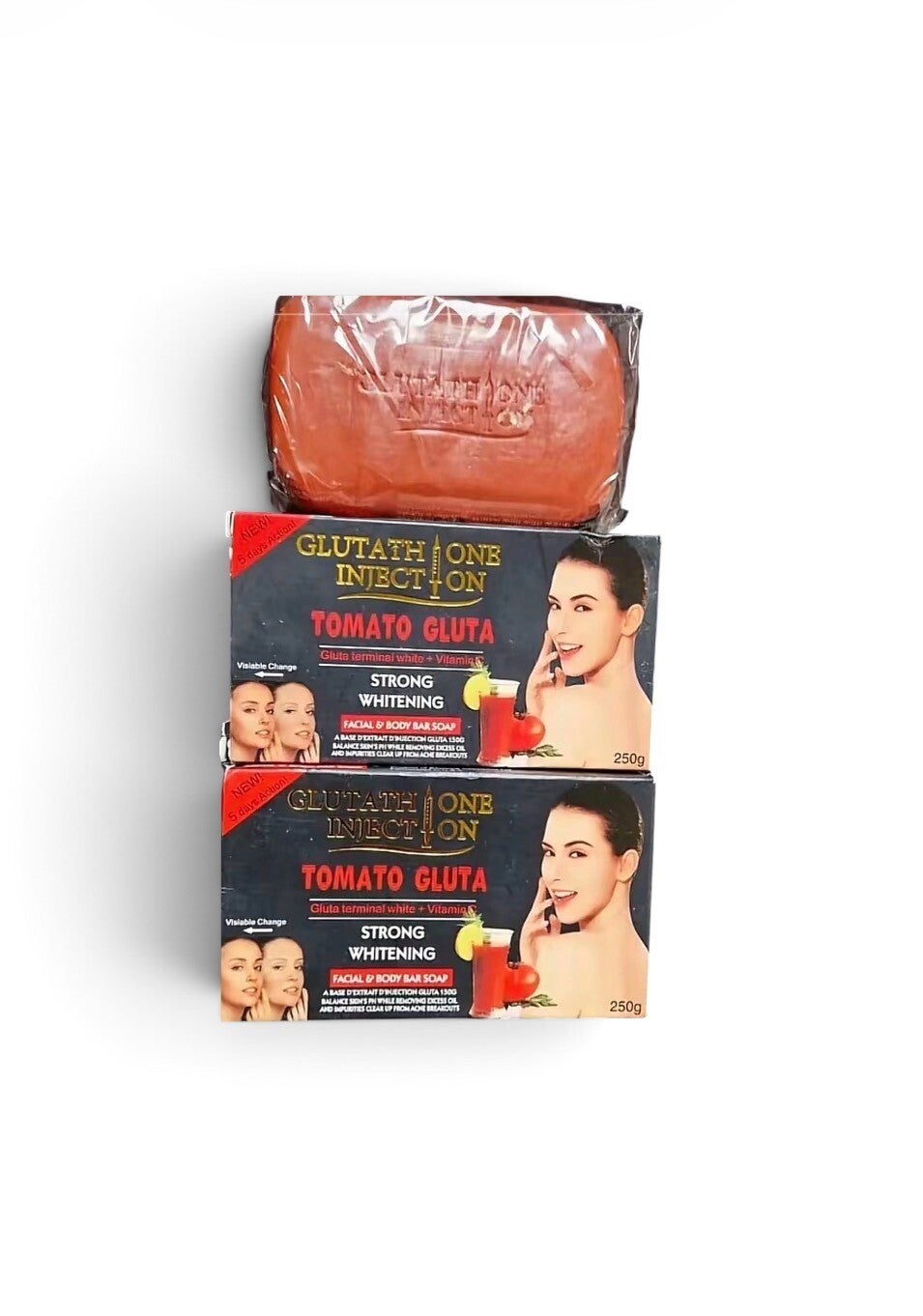 🌟 Glutatione Injection Tomato Gluta Strong Whitening Soap (250g)