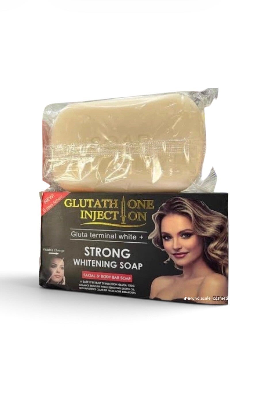 🌟 Glutathione Injection Gluta Terminal White+ Strong Whitening Soap (250g)