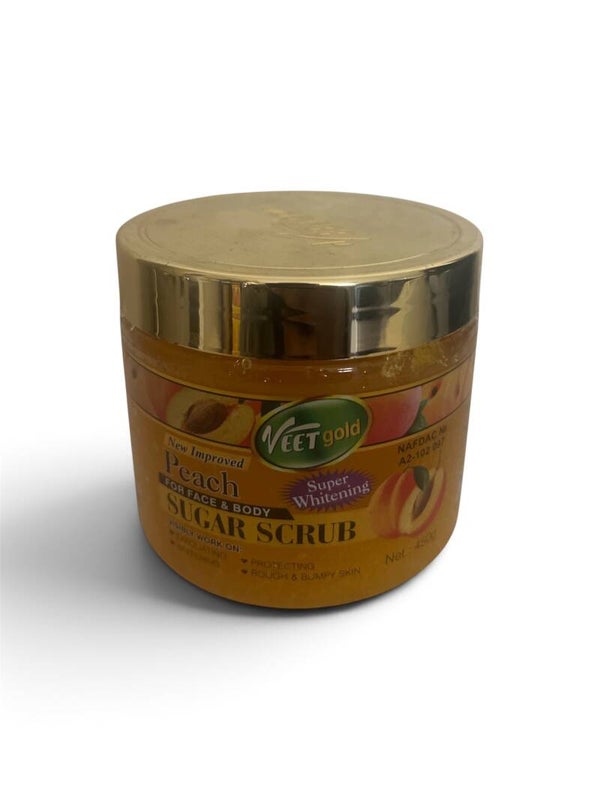 Veet Gold New Improved Peach Sugar Scrub for Face & Body (450g)
