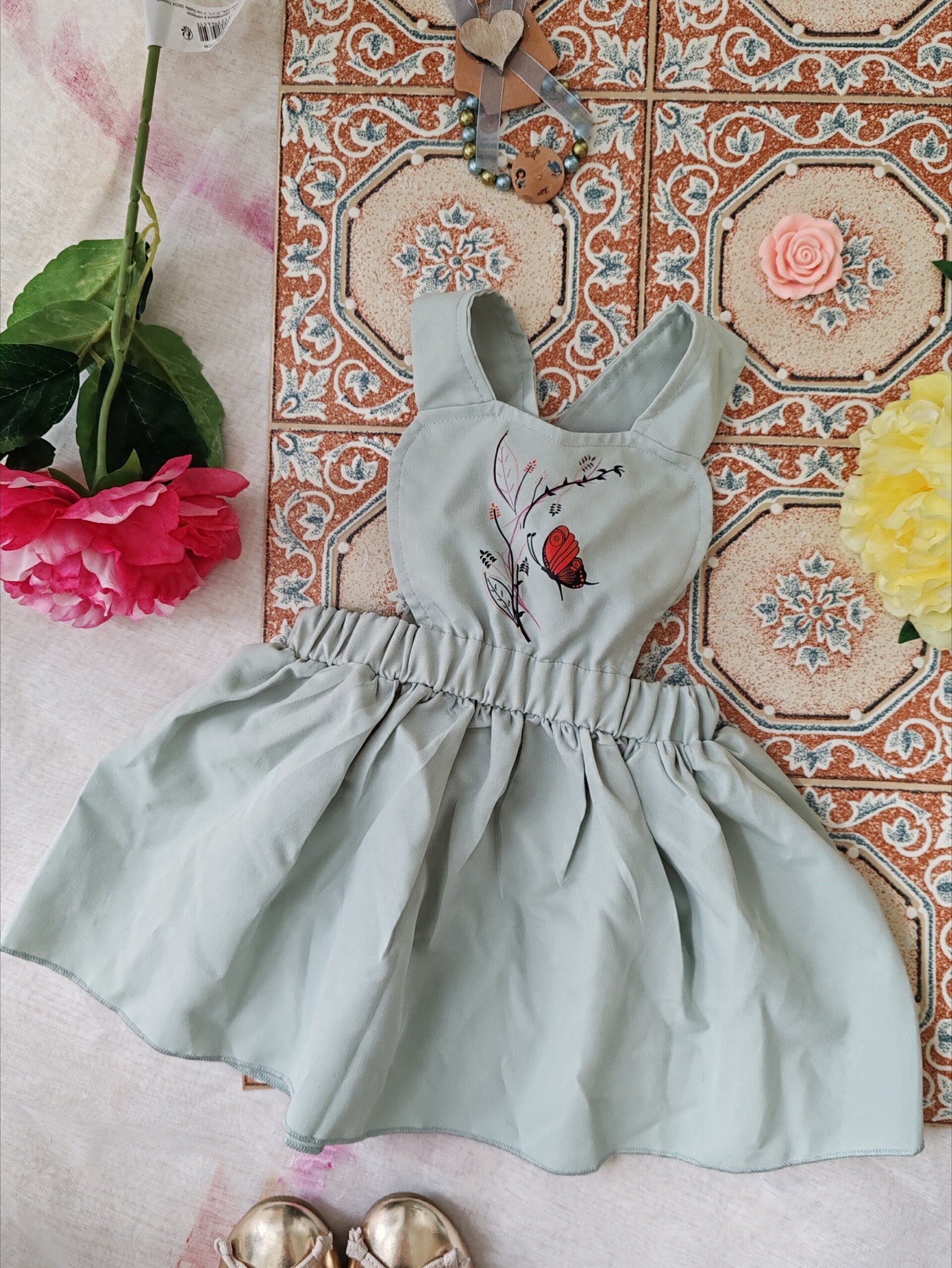 robe cœur verte