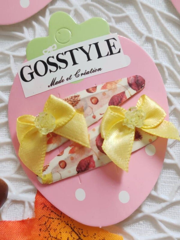 Barrettes feuille d'automne