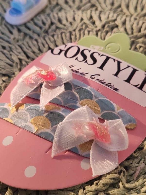 barrettes poissons rouge