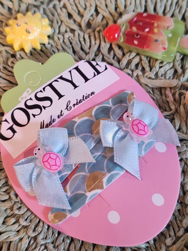 barrettes tortues roses