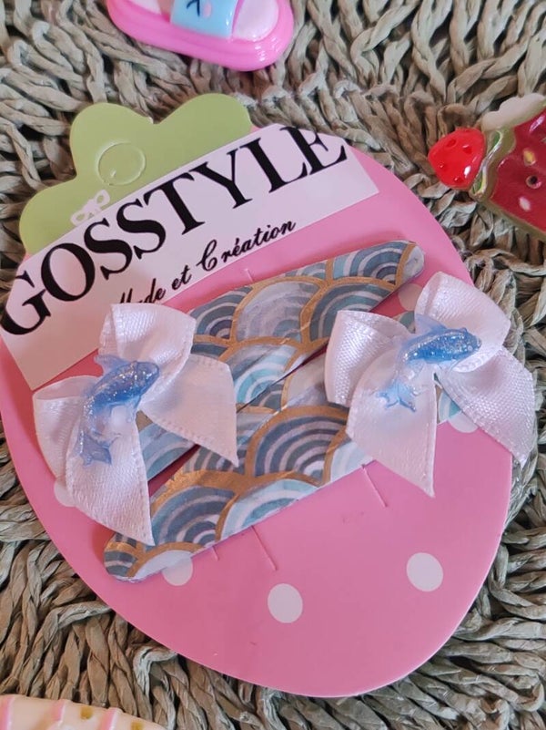 barrettes poissons bleus