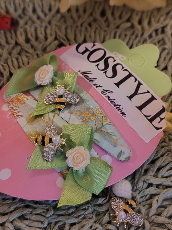 barrettes abeilles