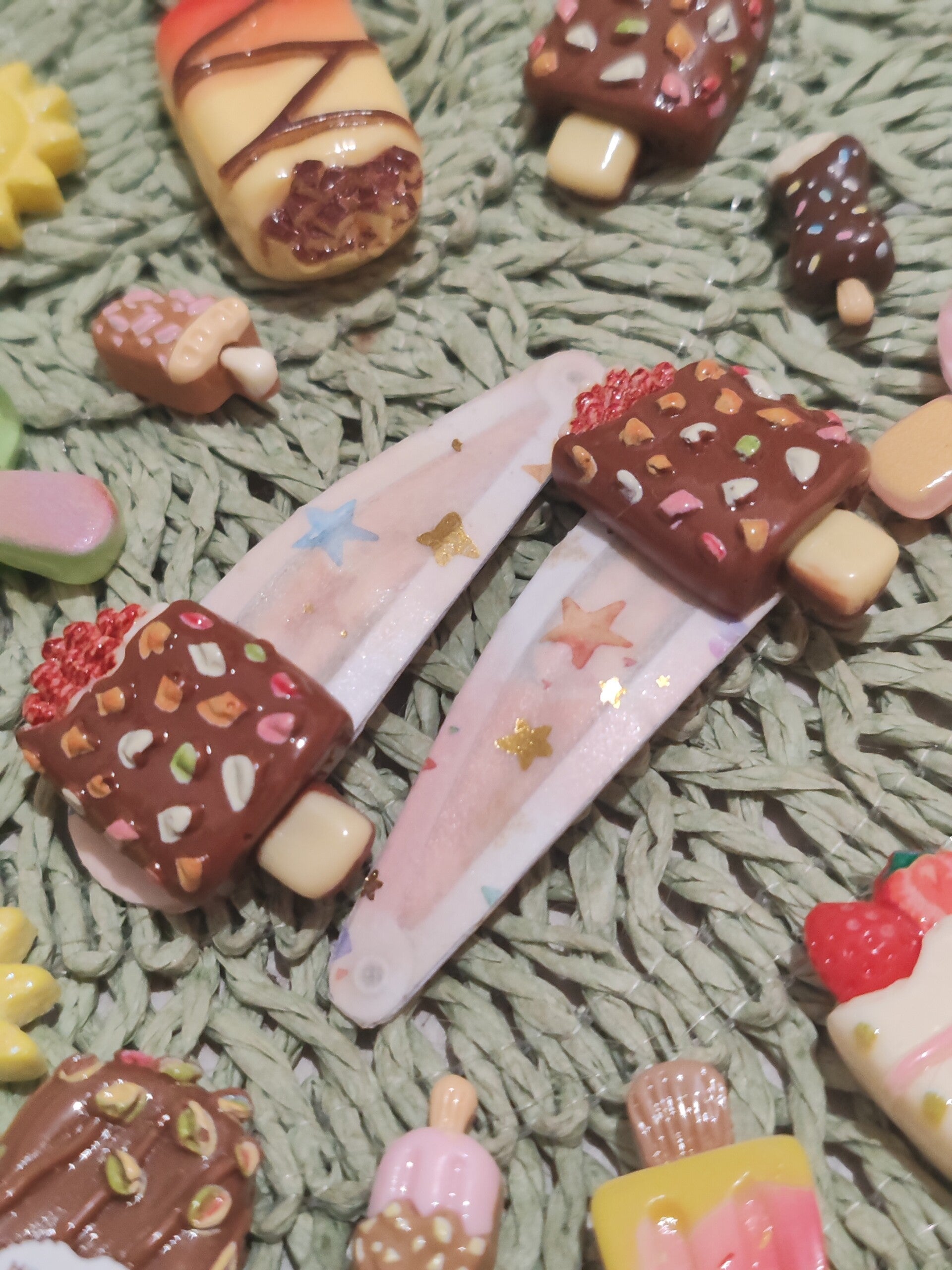 barrettes glacées aux pépites