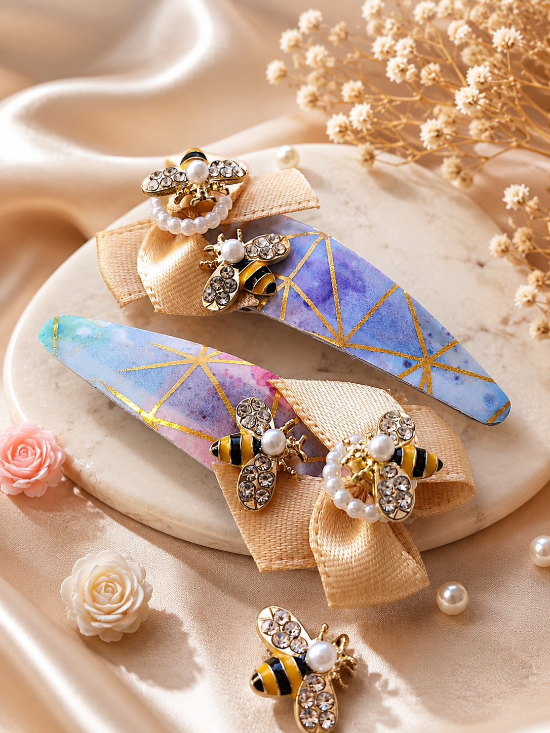 barrettes abeilles