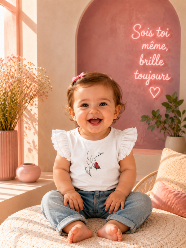 T-shirt à volants