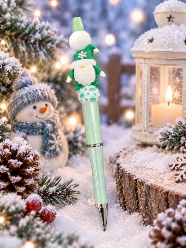Stylo père Noël vert