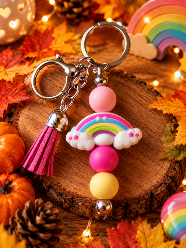 Porte-clés arc-en-ciel
