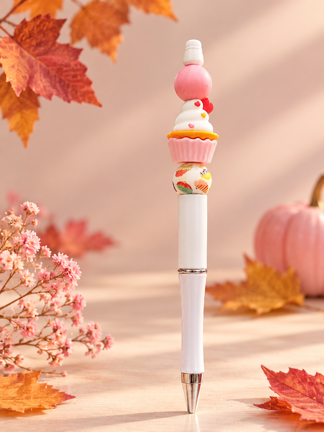 Stylo scintillant cupcake