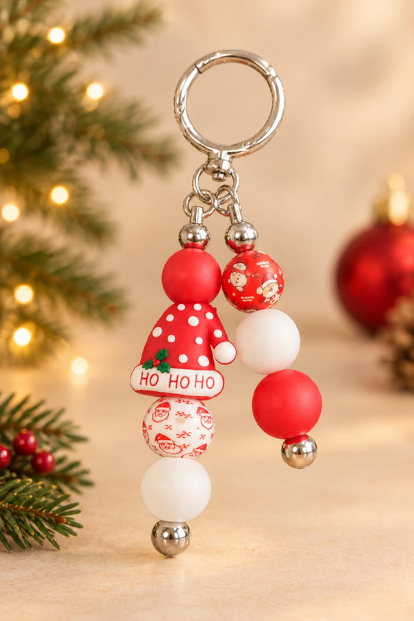 Porte-clés bonnet de noël